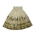 Yellow Ladies Hawaiian Tropical Print Hula Skirt